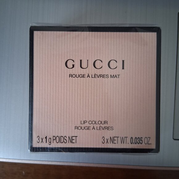 GUCCI Mini Matte Lipstick Set Luxe 3 Piece Collection Set NIB - Picture 3 of 5
